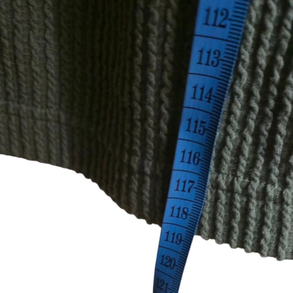 Falls Creek Dress Women XL Green Cottagecore Cable Knit Grandmacore Minimalist - Picture 3 of 7